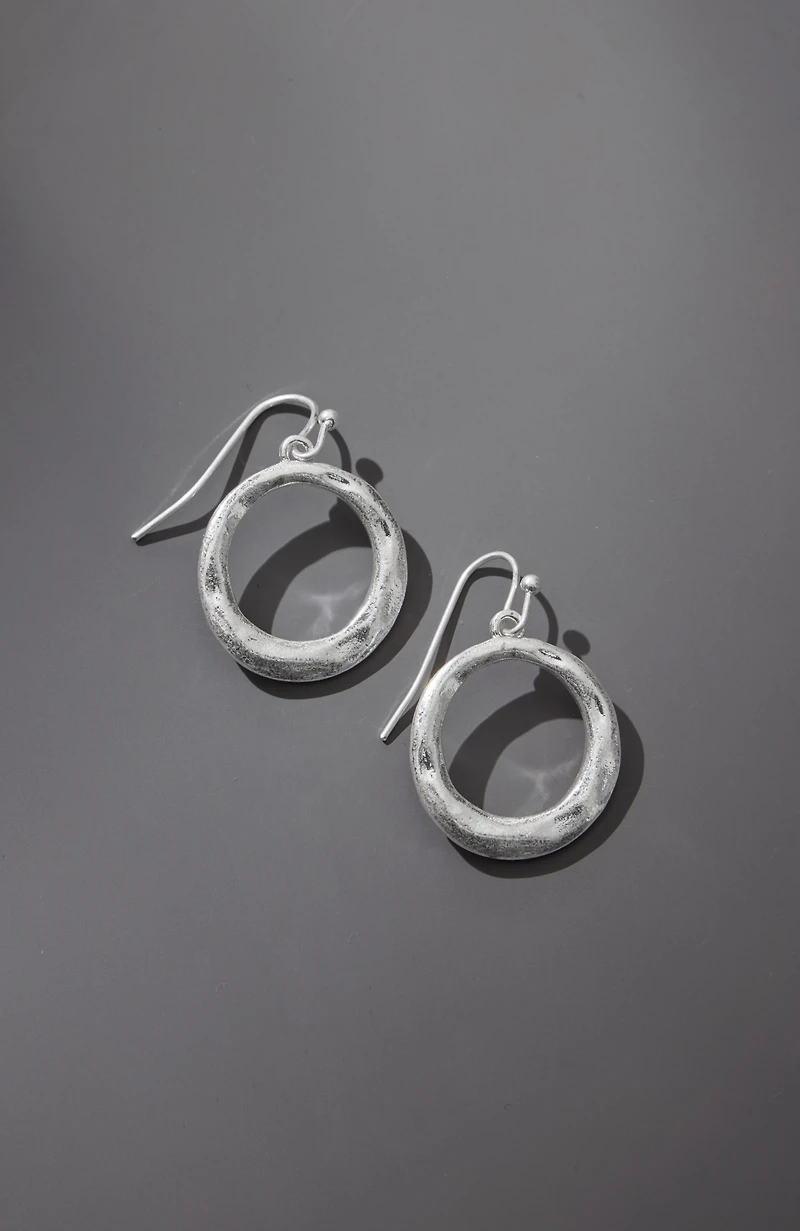 sculptural metal rings earrings