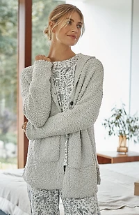 sleep cozy hooded cardi