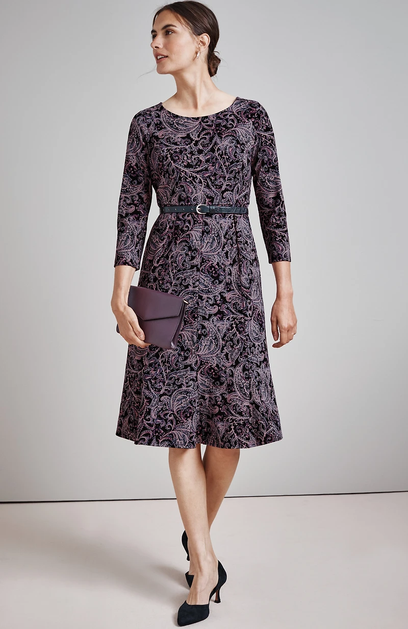 wearever printed-knit dress