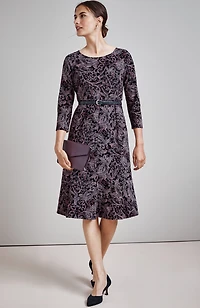 wearever printed-knit dress