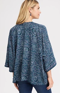 paisley-printed soft jacket