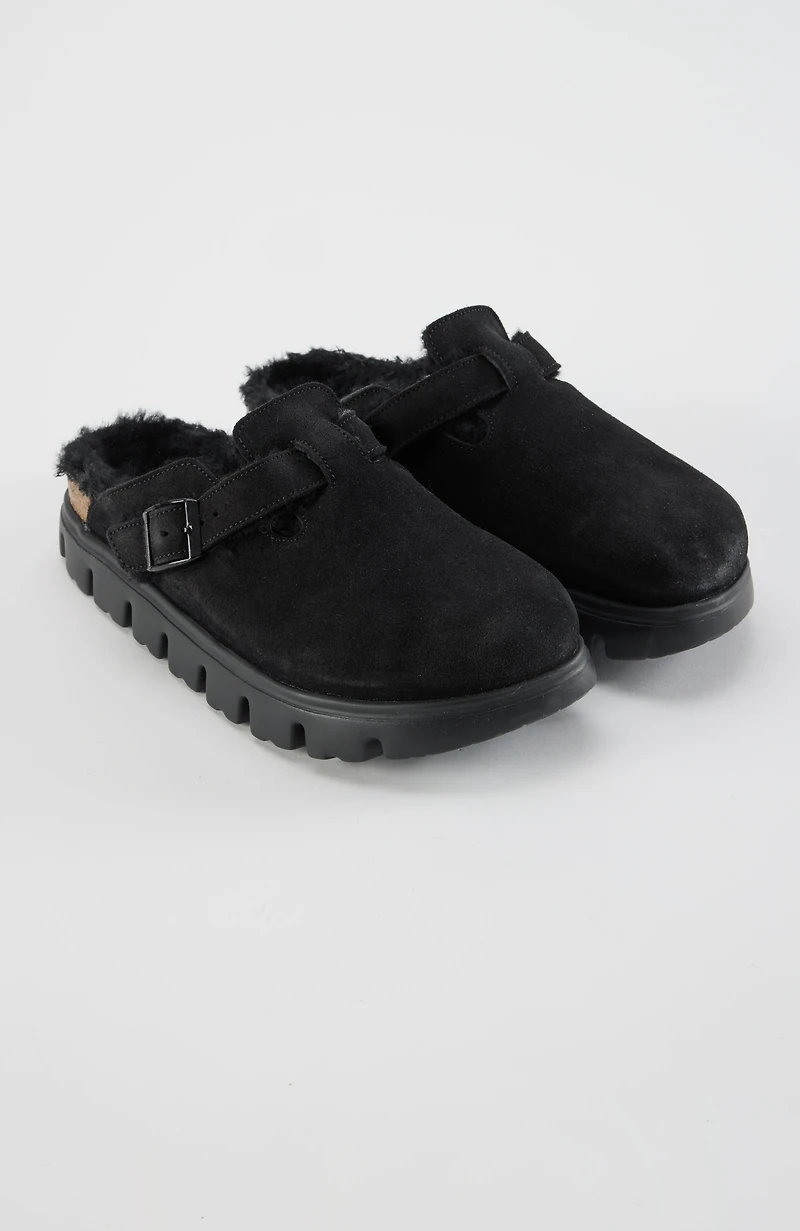 birkenstock® boston chunky shearling clogs
