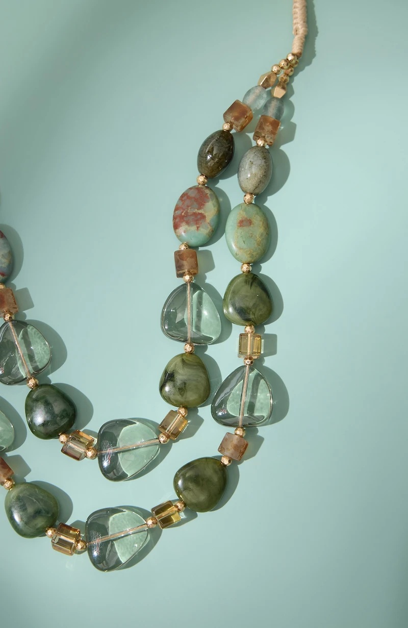 artisanal beaded necklace