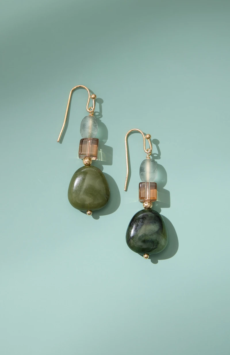 artisanal beaded earrings