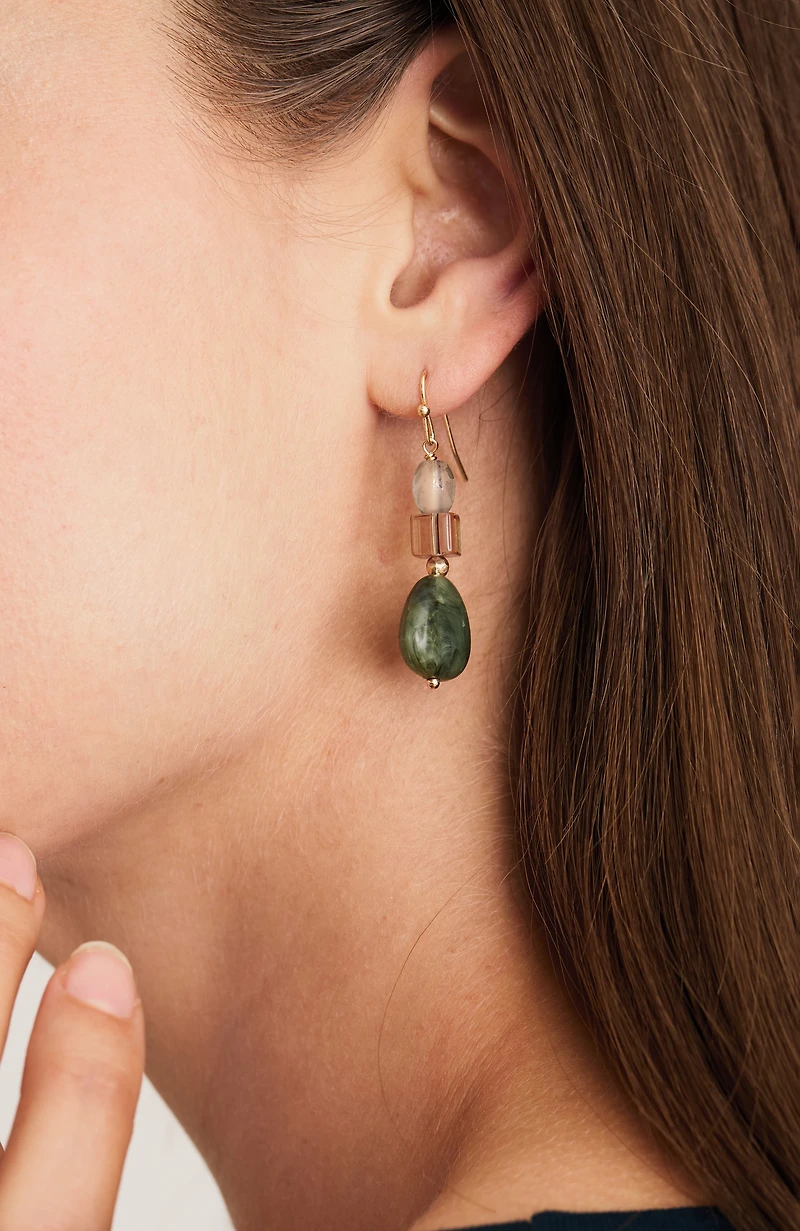artisanal beaded earrings