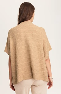 cable-textured poncho