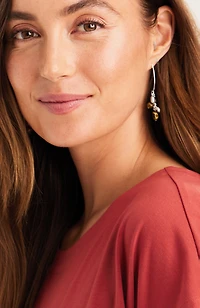 tiger's-eye beaded earrings