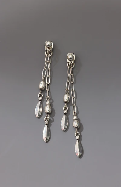 delicate metal linear post earrings