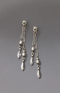 delicate metal linear post earrings