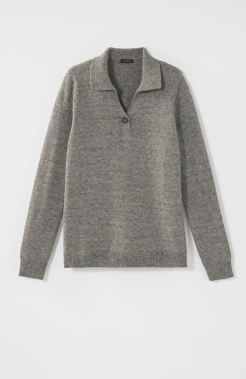 wearever multiyarn johnny-collared sweater