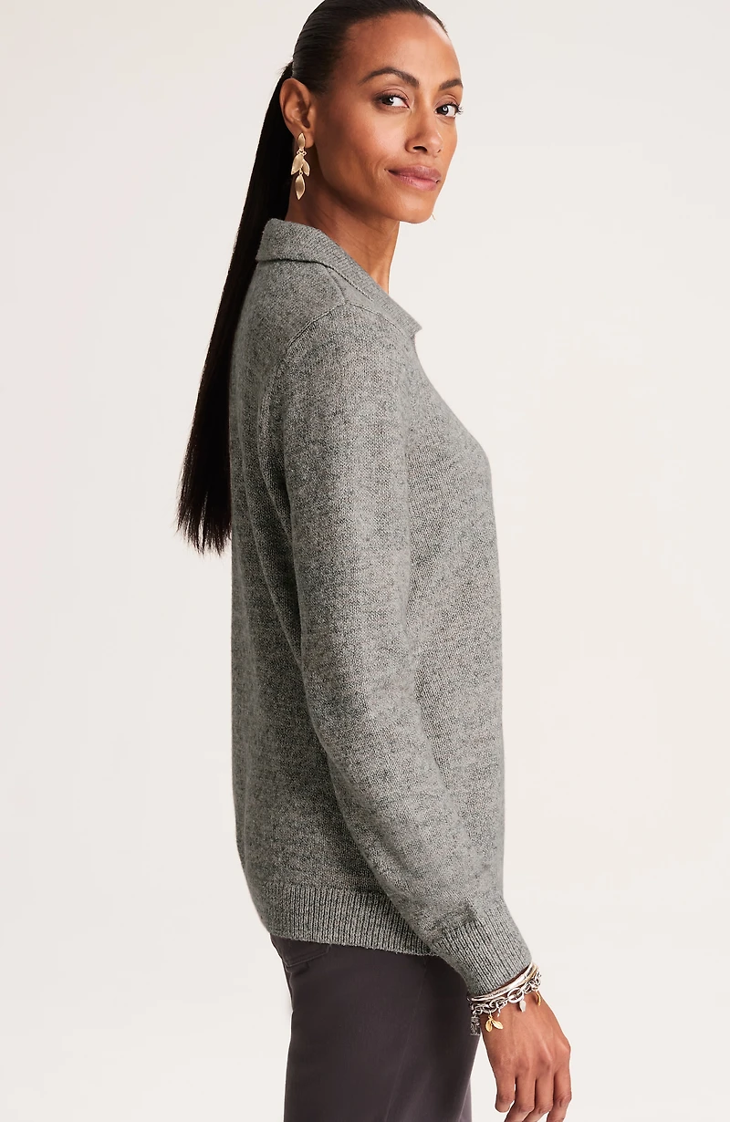 wearever multiyarn johnny-collared sweater