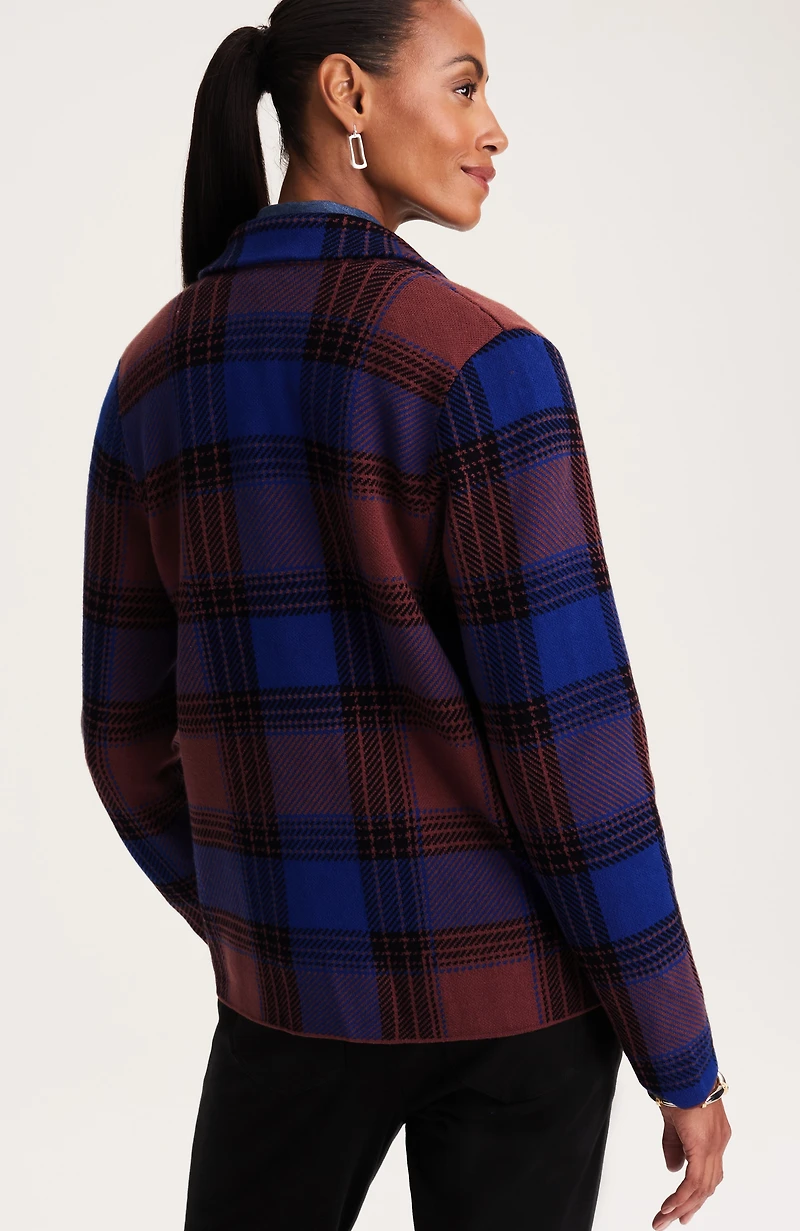 wearever plaid sweater-jacket