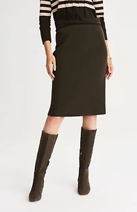 textured-knit pull-on skirt