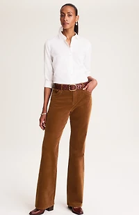 curvy-fit corduroy flare jeans