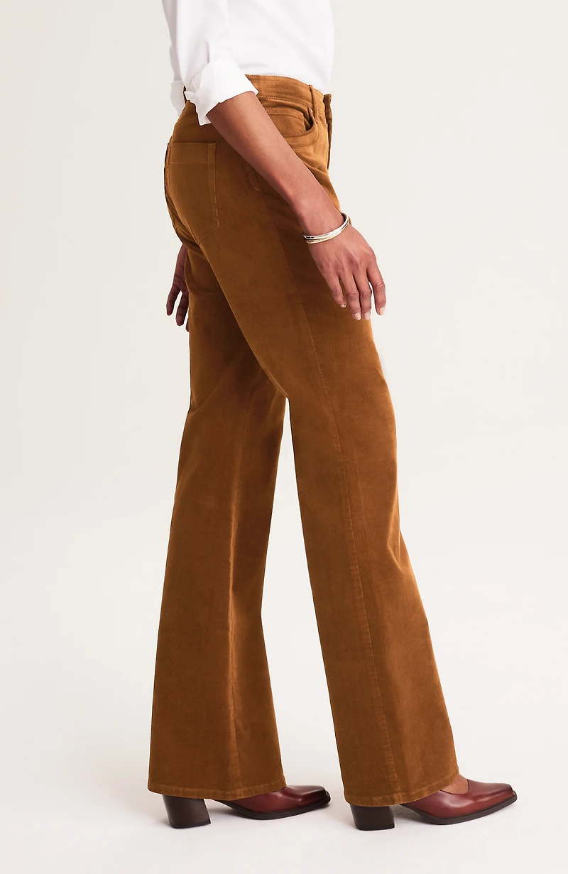 curvy-fit corduroy flare jeans