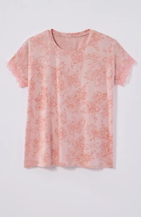 sleep ultrasoft lace-trimmed tee