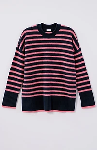 striped roll-neck sweater