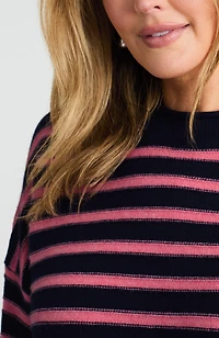 striped roll-neck sweater