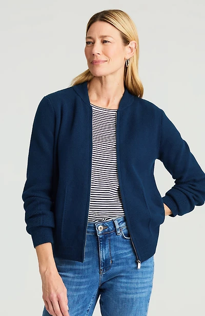 zip-front cardi
