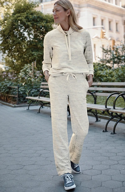 fit heathered straight-leg pants