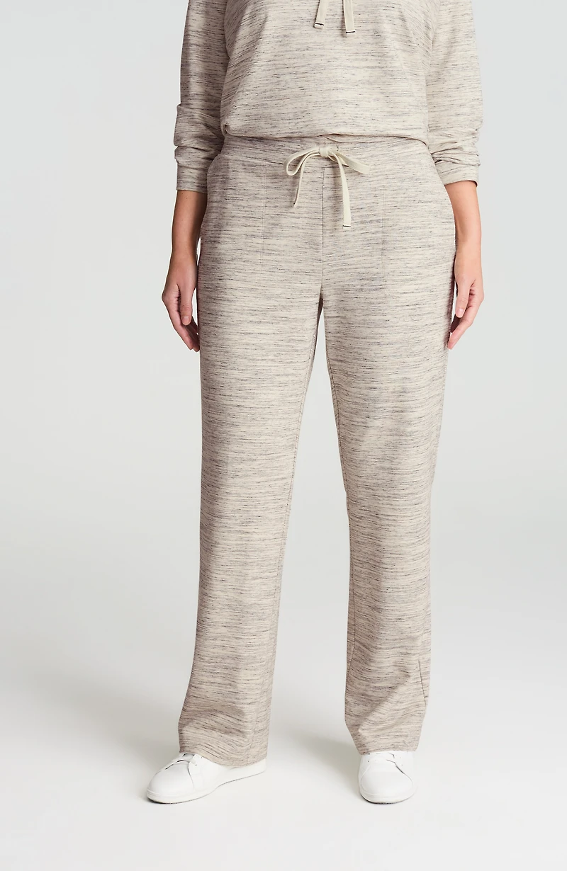 fit heathered straight-leg pants