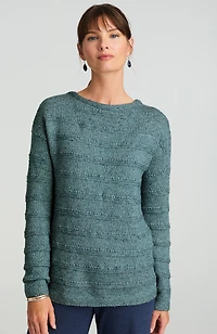 pure jill textured boat-neck sweater