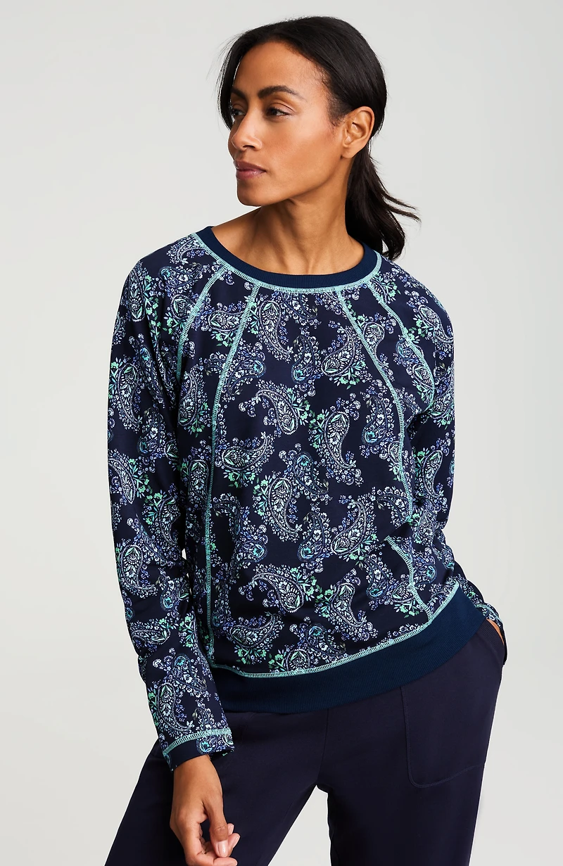 fit tonal-stitch pullover