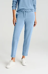 fit garment-dyed slim-leg pants