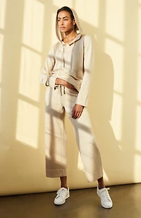 fit elevation knit wide-leg crops