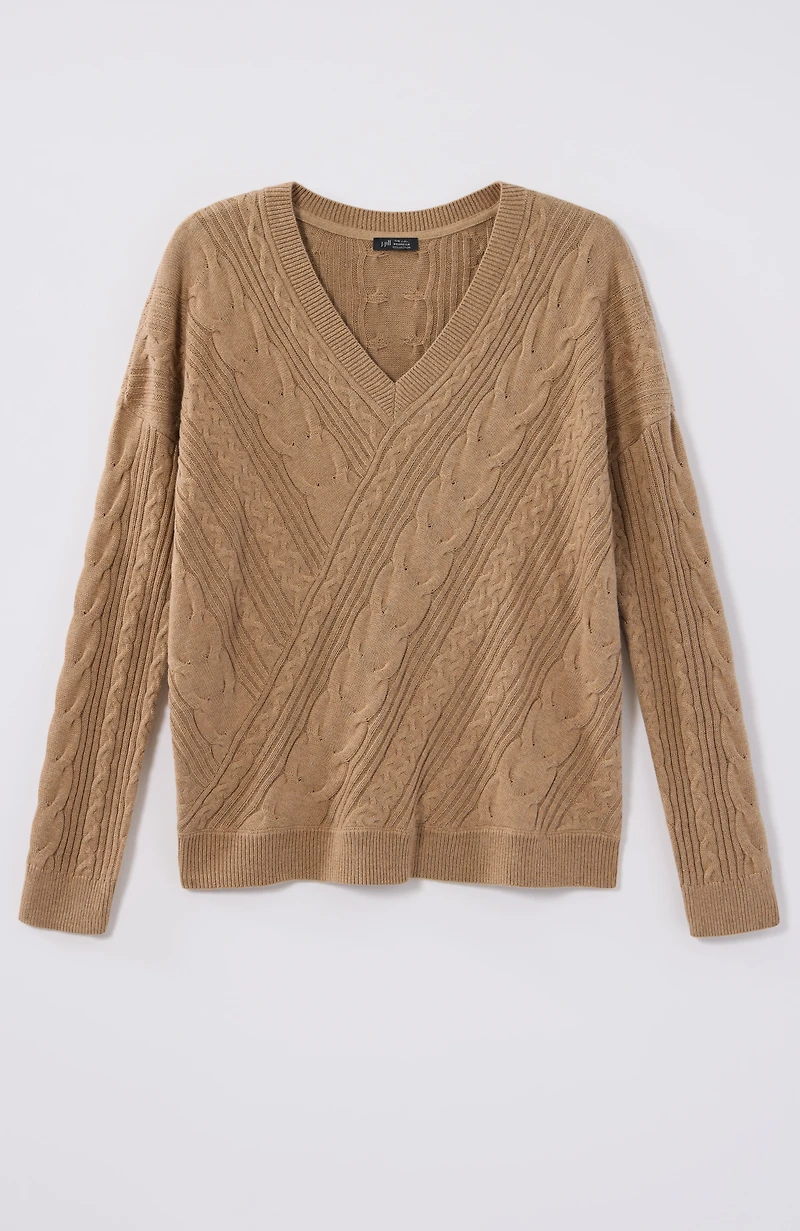 wearever cable-knit cotton sweater
