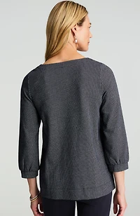 wearever jacquard cuffed top