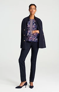 border-printed cotton and tencel™ modal top