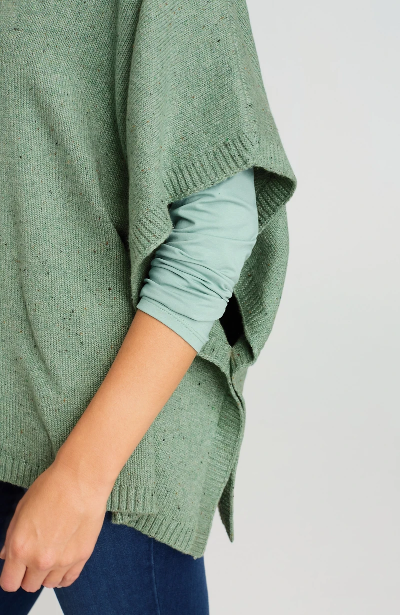 knit pullover poncho