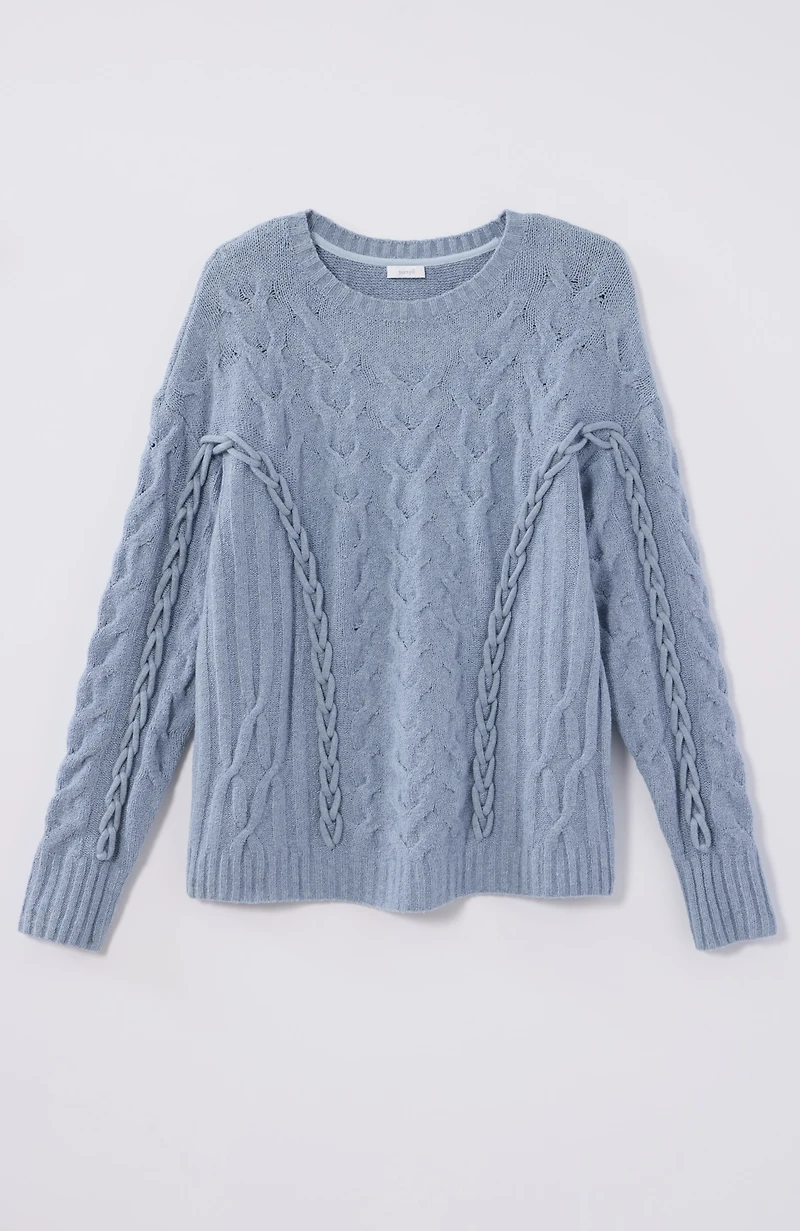 pure jill hand-braided sweater