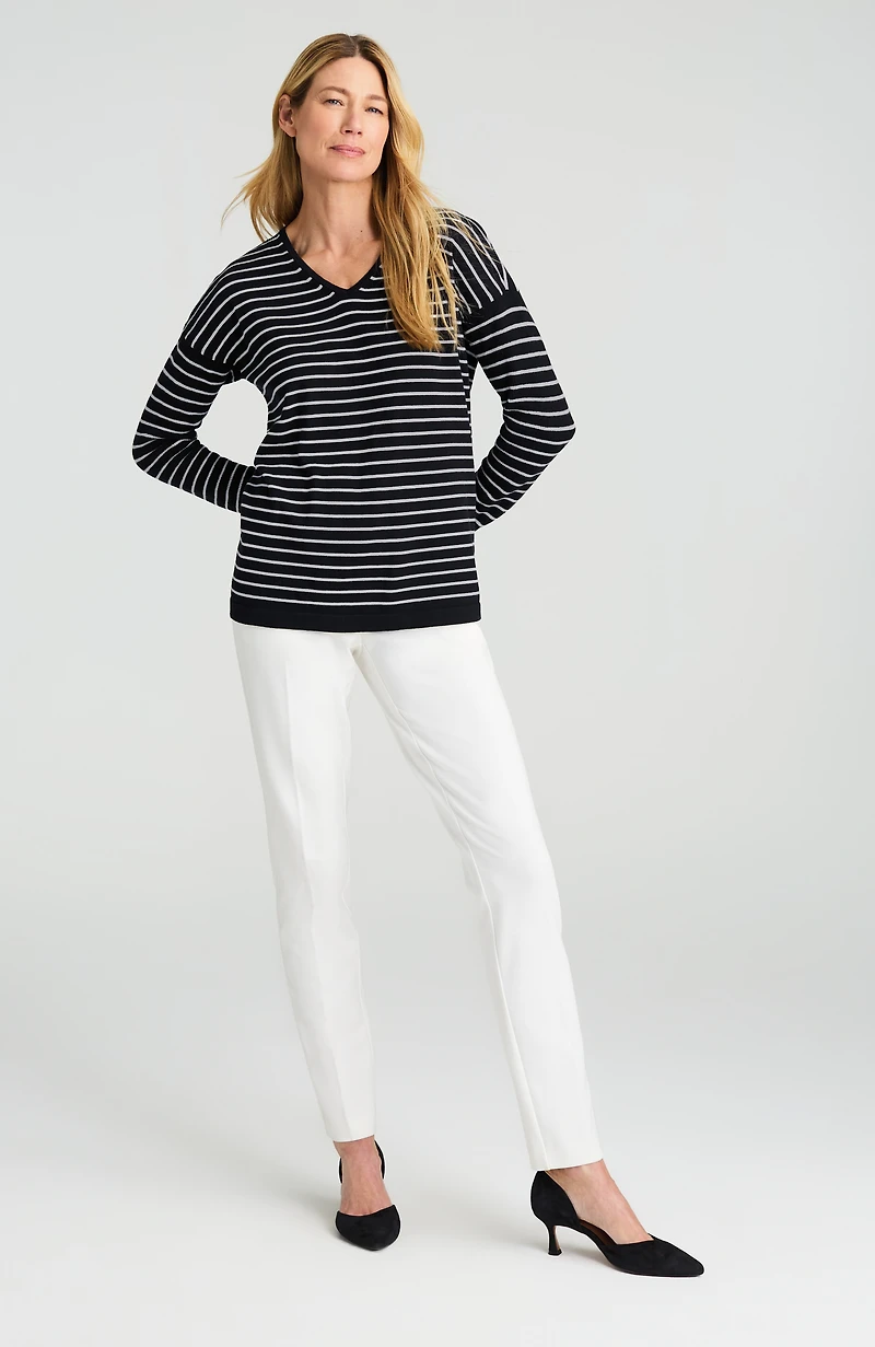 wearever fine-gauge striped sweater