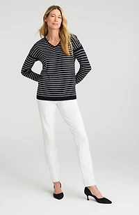 wearever fine-gauge striped sweater
