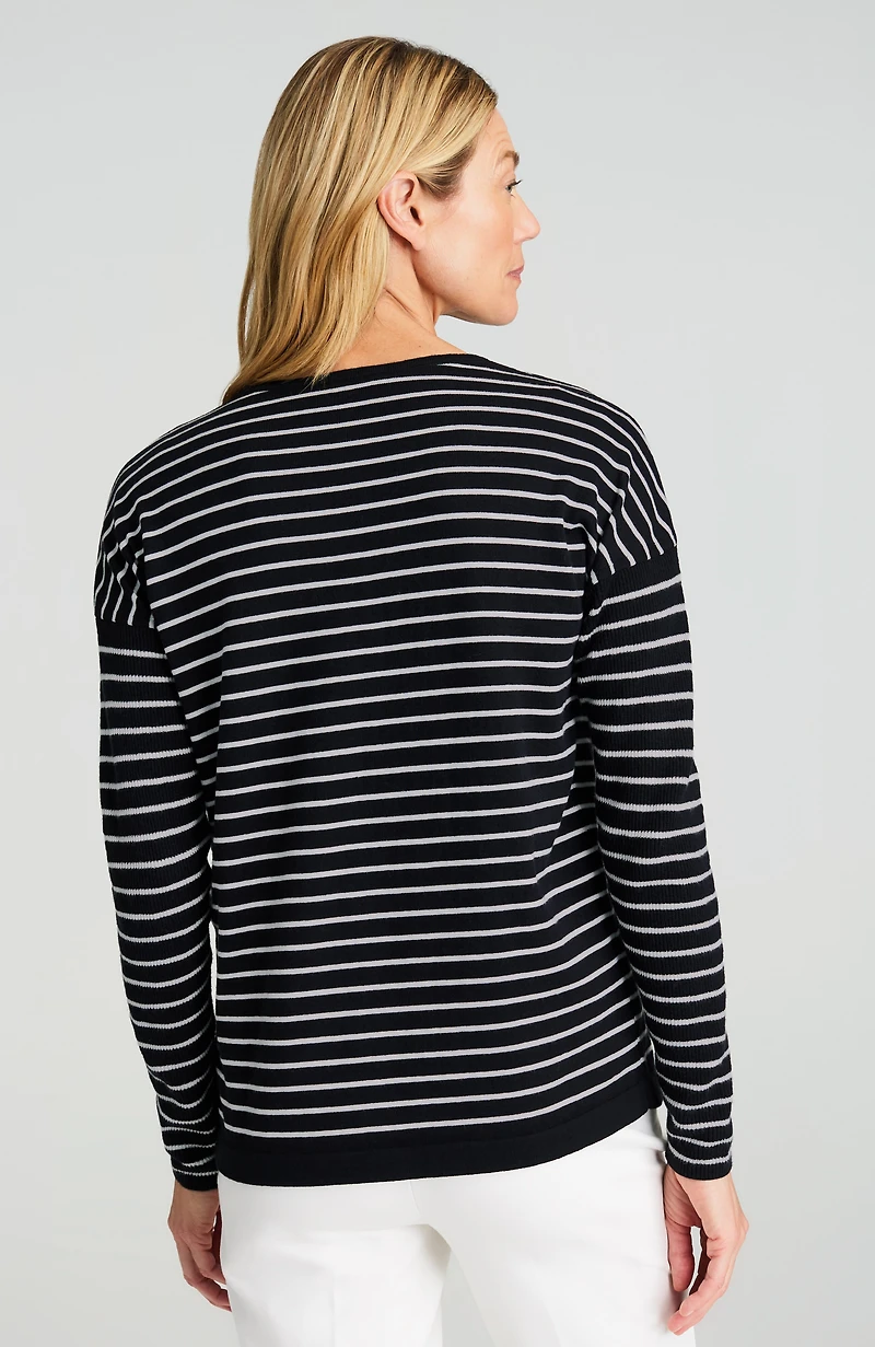 wearever fine-gauge striped sweater