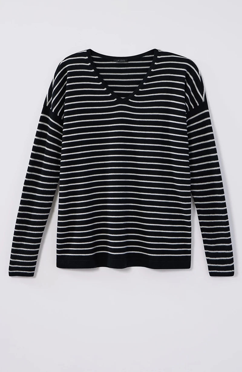 wearever fine-gauge striped sweater
