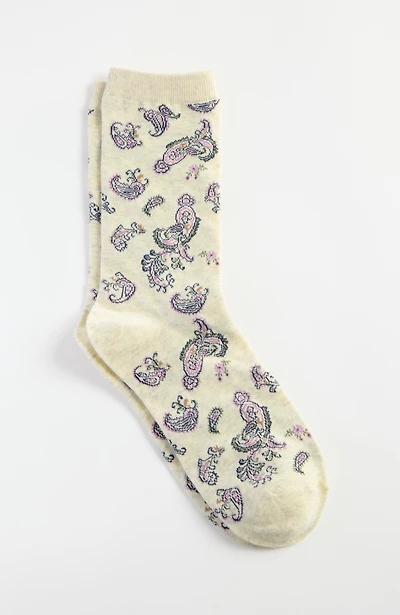 paisley crew socks