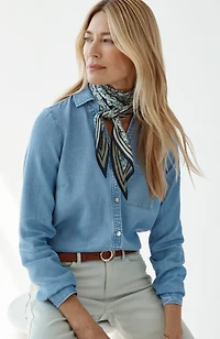 indigo tencel™ lyocell shirt