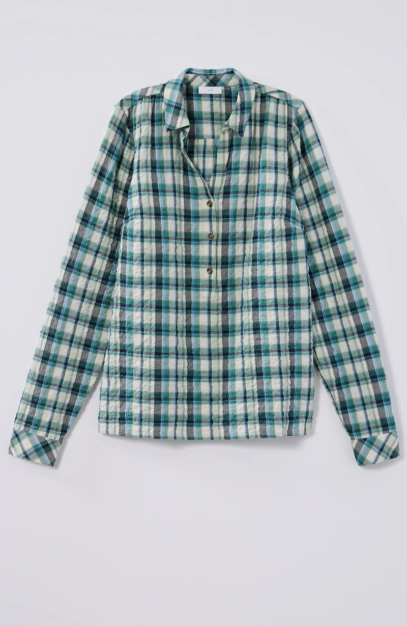 plaid textured elliptical popover