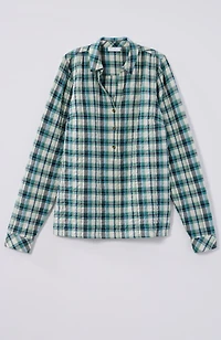plaid textured elliptical popover