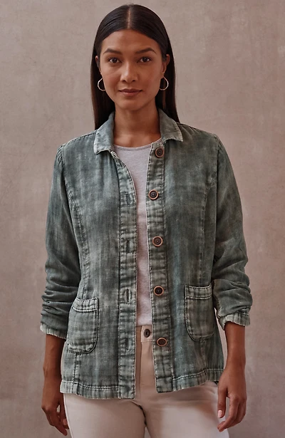 pure jill washed double-cloth jacket