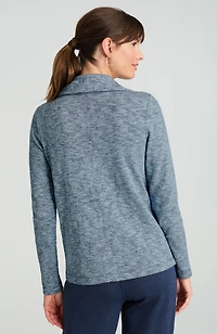 pure jill marl slub collared top