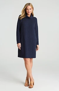 pure jill marled cowl-neck dress