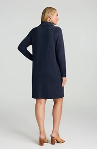 pure jill marled cowl-neck dress