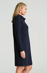 pure jill marled cowl-neck dress