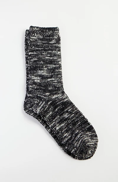 marled-texture crew socks