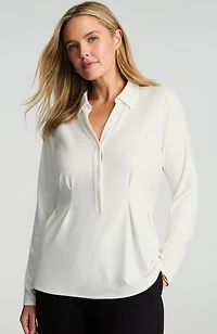 wearever pleated knit shirt