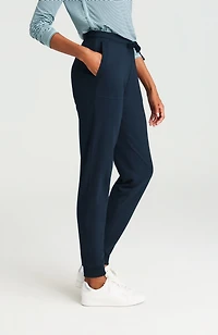 fit rib-trimmed joggers